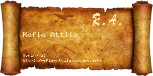 Refle Attila névjegykártya
